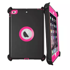 Heavy Duty Shockproof Case Cover W/Stand BLACK/PINK for iPad Air 1 A1474 A1475 - Picture 1 of 1