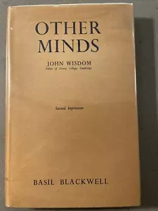 OTHER MINDS By John Wisdom 1956 HCDJ Second Impression - Picture 1 of 4