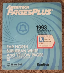 Vintage Illinois Bell Chicago Far North Suburban White And Yellow Pages 1993!! - Picture 1 of 5