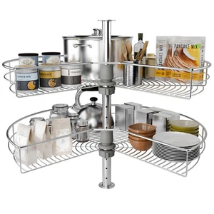 Cesta Giratoria Armario Esquinero Cocina, Cesta Giratoria Altura Ajustable 270° - Imagen 1 de 15
