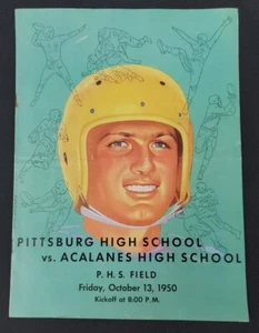 1950 California HS Football Program Pittsburg Vs Acalanes October 13, 1950 PHS - Picture 1 of 6
