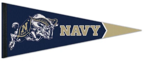 US Naval Academy NAVY MIDSHIPMEN Official NCAA Team Logo Premium Felt PENNANT Cover