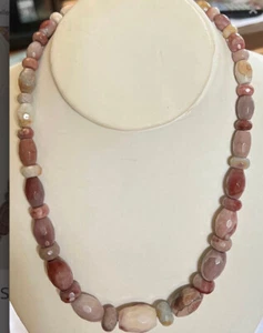 DESIGNER JAY KING STERLING SILVER FACETED AGATE STONE NECKLACE - Picture 1 of 4