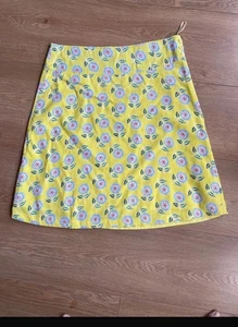 Seasalt Yellow Floral A Line Skirt Summer Casual Skylark U.K. 14  - Picture 1 of 5