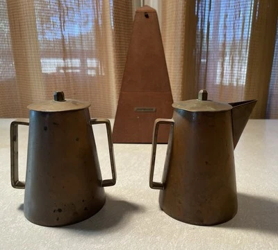 Juego de cafetera turca con tapa hecha a mano de 4 piezas también conocida como Cezve/Ibrik Foto 1 de 4