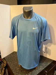 Nike Dri Fit Natación Hombre Azul Camiseta Grande Poliéster - Nueva Con Etiquetas - Imagen 1 de 16