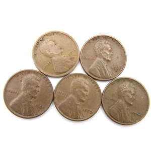 Lincoln Wheat Cent Penny Lot - tatsächliche abgebildete Münzen [WCL96] - Bild 1 von 2