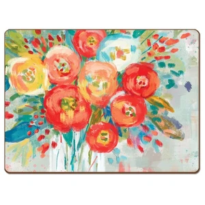 Koralle Floral Premium Dekorative Hartfaserplatte Tischsets 4 Stück Herstellung... - Bild 1 von 7