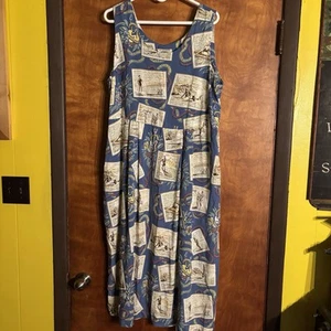 VTG Reyn Spooner Art of Eddy Y Women Sleeveless Hawaiin Surfer Dress XL - Picture 1 of 5