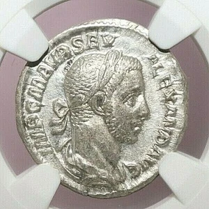 ALEXANDER SEVERUS NGC AU RÖMISCHE MÜNZEN, AD 222-235. AR Denar. A738 - Bild 1 von 6