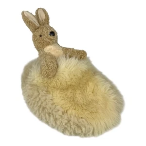 Ausfurs Real Wool Sheepskin Kangaroo Stuffed Plush Pouch Zipper Sydney Australia - Picture 1 of 9