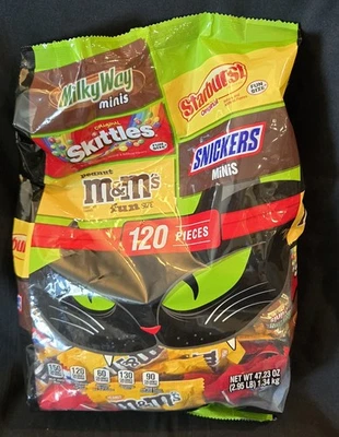 Mini Chocolate Bar Snickers  M&Ms Mars Milky Way Skittles and Starburst VARIETY - Image 1 of 2