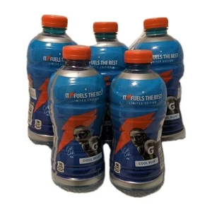 (5) -Caitlin Clark #22 -Limited Edition Cool Blue Gatorade Bottles-Hawkeye/Fever - Picture 1 of 8