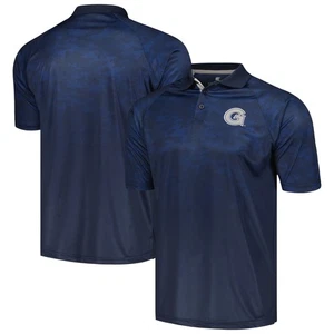 Men's Colosseum Navy Georgetown Hoyas Honeycomb Raglan Polo - Picture 1 of 3