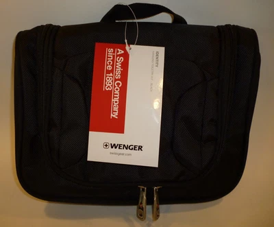 Swiss Gear 1092 Identity Wenger Black Hanging Hanger Dopp Kit Toiletry Bag - Image 1 of 4