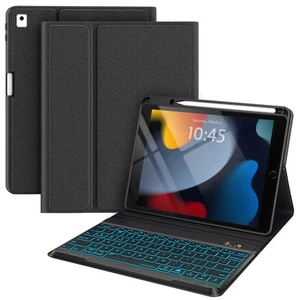 for iPad 9th Generation Case with Keyboard 10.2 Inch - Backlit Wireless Detac... - Picture 1 of 8