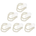 6x Elastische Perlenarmbänder Corsage Wristlet für Hochzeit & Abschlussball