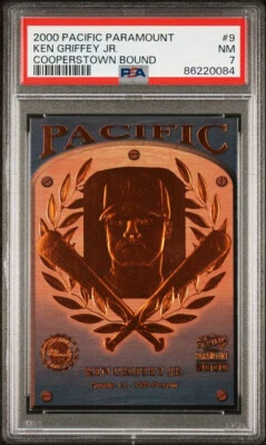 KEN GRIFFEY JR. 2000 PACIFIC PARAMOUNT COPPERSTOWN BOUND #9 PSA 7 NEAR MINT - Image 1 of 2