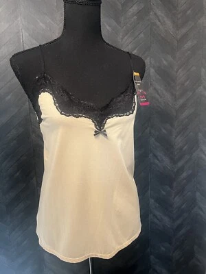 Cami de salón Maidenform talla S/5 informal cómoda para mujer encaje negro/beige  Foto 1 de 4