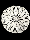 Vintage Hand Crocheted Lace Table Doily 16" Round Cream White