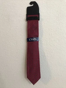 Chaps Mens Red Color Neck Tie  Retails $40 (APO-88-10) - Picture 1 of 4