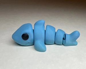 ZOU3D Flexi Articulado Bebé Tiburón Azul Degradado Impreso en 3D Lindo Cutie Estilo B - Imagen 1 de 6