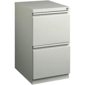 Scranton & Co 2-Drawer Stainless Steel Mobile File Cabinet in Light Gray - Picture 1 of 5
