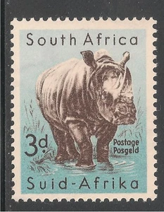 Sudáfrica #204 (A102) en muy buen estado sin montar o nunca montada - 1954 3 piezas rinoceronte blanco - Imagen 1 de 1