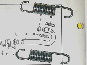 AERMACCHI HARLEY 65240-73P NEW pair of EXHAUST SPRINGS 1973, 1974, 1975  X90 - Picture 1 of 1