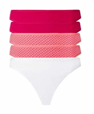 Set von 5 Damen-Strings Baumwollmischung hohe Qualität 2 Varianten XS-L wählbar - Bild 1 von 4