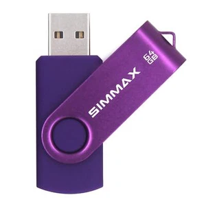SIMMAX Clé USB 64 Go Mémoire Stick USB 2.0 Flash Drive Rotation Stockage Disq... - Photo 1/4