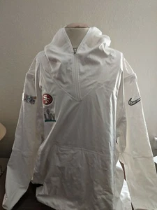 San Francisco 49ers Sideline 1/4 Zip Hooded Lightweight Jacket Nike Size 3XL - Picture 1 of 8