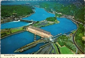 Postkarte Bonneville Dam Columbia River zwischen Oregon & Washington 6x4 - Bild 1 von 2