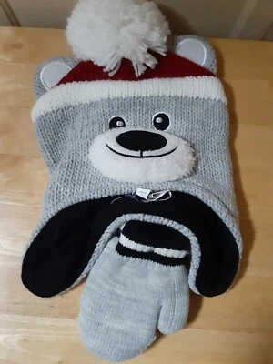 Juego de sombreros y mitones The Children's Place para niños talla S (12-24 meses)   NUEVO CON ETIQUETAS Foto 1 de 2