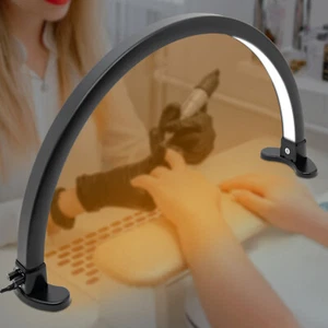 Schwarz LED-Halbmond-Licht mit einstellbarer Helligkeit Nail Schreibtischlampe - Bild 1 von 24