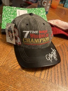 NASCAR Vintage SnapBack Hat Dale Earnhardt #3 Jeff Hamilton Leather Distressed - Picture 1 of 10