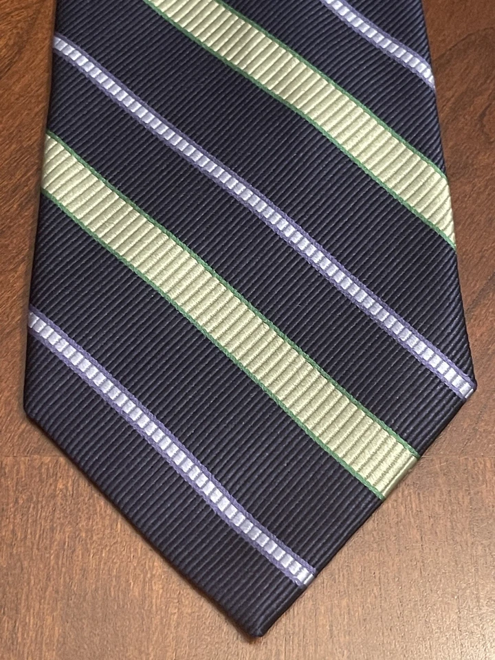 Corbata de cuello Merona azul verde Repp 100 % seda para hombre hecha en China Foto 1 de 4