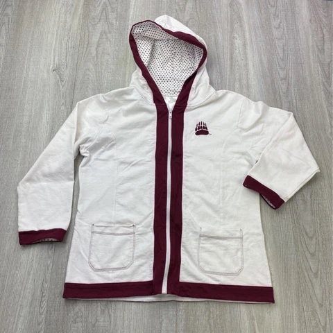 Montana Grizzlies Varsity Classics Womens Hoodie White Full Zipper Pockets L Cover
