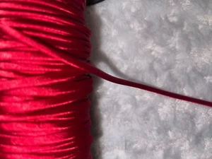 9 yards brick red satin CORD spaghetti strap string corset ties 3/16" wide - Picture 1 of 2
