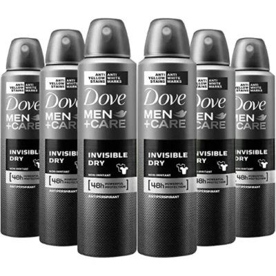 Dove Men+Care Invisible Dry Deodorant Spray 150ml-FREE SHIPPING-PACK OF 6 - Image 1 of 4