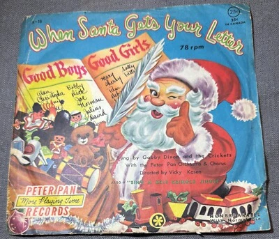WHEN SANTA CLAUS GETS YOUR LETTER - PETER PAN RECORDS  # X16 -  1956  - VG+ - Image 1 of 3