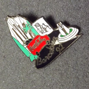 Coca Cola Coke Lapel Pin 1992 Barcelona Olympic Games Pin Art Pin Society Rare - Picture 1 of 2