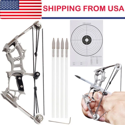 Kit de mini arco compuesto de 6" flechas objetivo tiro con arco arco arco regalo con flechas de 4 piezas Foto 1 de 4