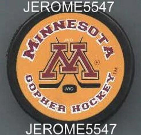 MINNESOTA GOLDEN GOPHERS 1997 'M' Gold Souvenir PUCK - #4L Cover