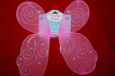 Fairy Wings  Ailes De Fee Angel Pixie Fairy Costume Pink Glitter Free Shipping - Image 1 of 4