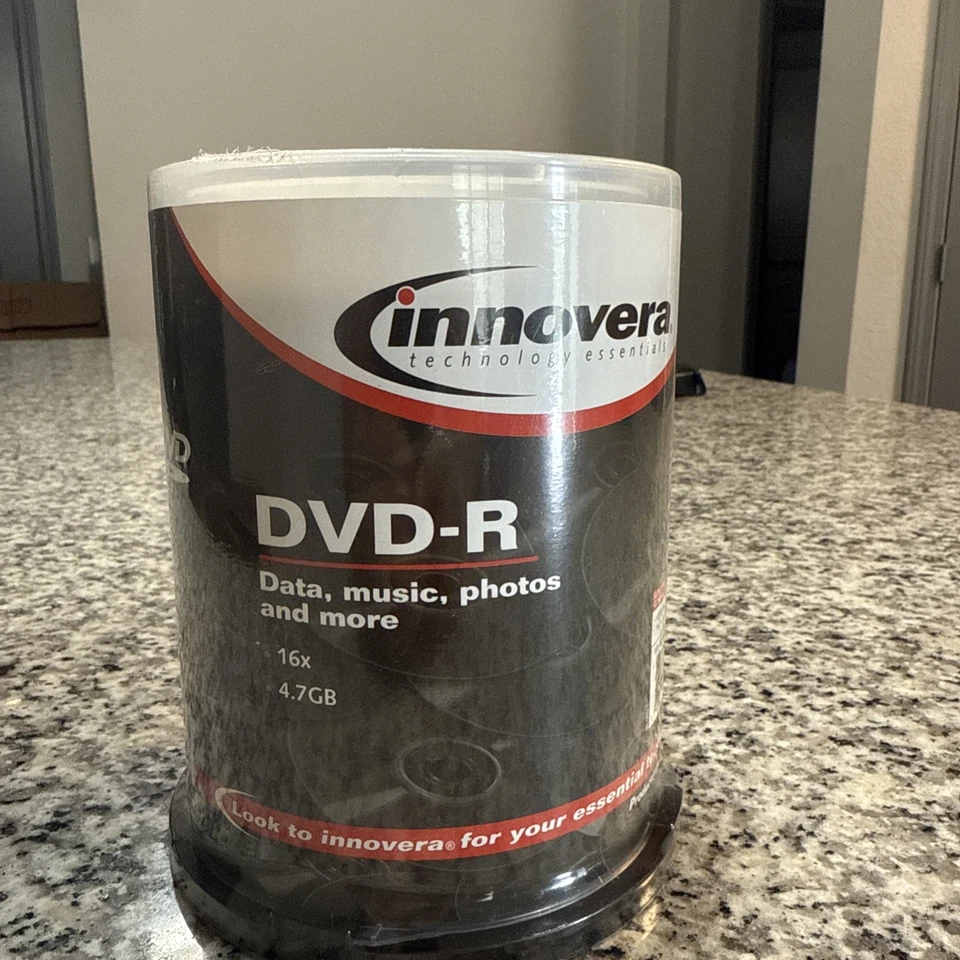 Innovera DVD+R Discs 4.7GB 16x 100 Pack IVR-46891 - Image 1 of 4