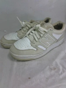 Women's New Balance 480 Beige/White Low Top Leather Sneakers Sz 8 - Picture 1 of 8