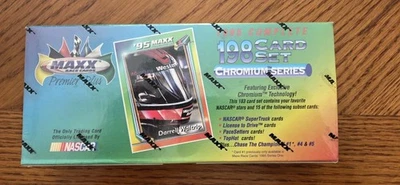Factory Sealed 1995 Maxx Chromium Tech Series Complete Set 198 Cards Nascar NEW - Image 1 of 2