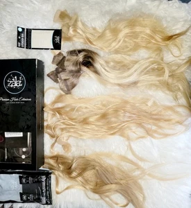 Zala Premium Tape-in Remy Hair Extensions Lot Mixed Shades, Over 30 Pieces Lot - Picture 1 of 9