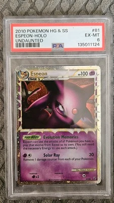 Pokémon TCG Espeon Prime Undaunted Holo Card 81/90 Ultra Rare PSA 6. EX-MT - Image 1 of 2